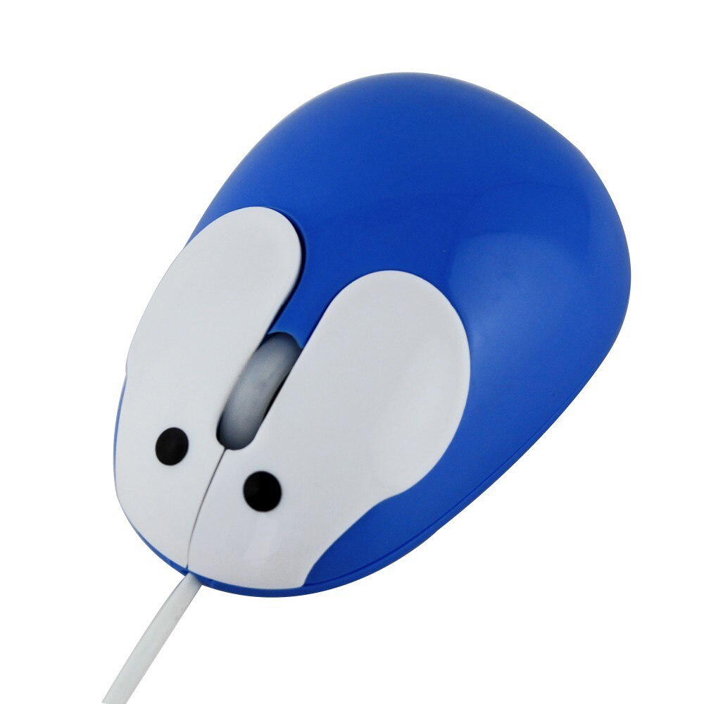 Mouse di coniglio cablato simpatico cartone animato USB per PC Computer Gamer Laptop divertente coniglio 3D Mouse regali di natale per bambini: Blu