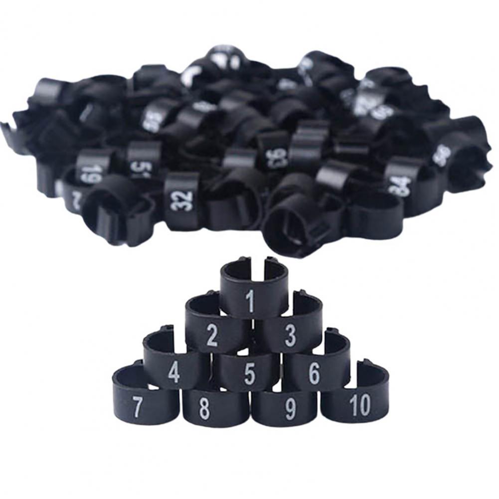 100Pcs Bird Been Band Milieuvriendelijke Eenvoudige Toepassing Plastic Gevogelte Identificatie Band Voor Pluimvee Voor Huisdier Product Vogel Accessoire