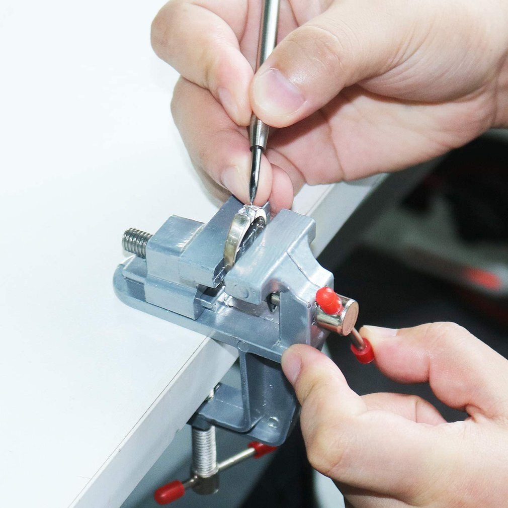 Portable Aluminum Alloy Table Vise Metal Clamp Locksmith Clip Parts Screw Bench DIY Jewelries Craft Mould Fixed Repair Tool