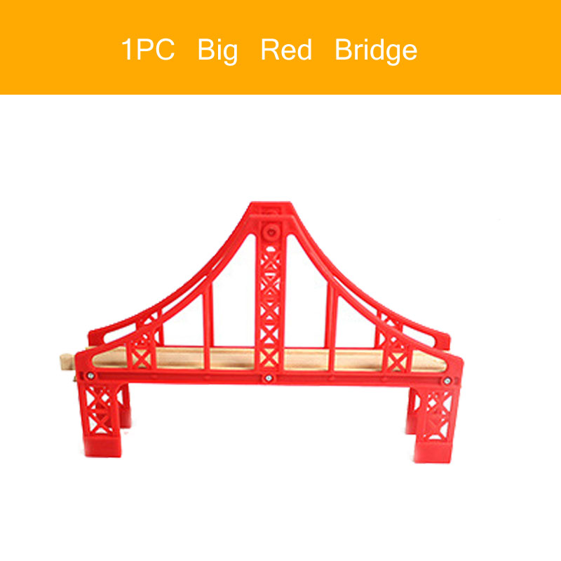 Houten Trein Station Auto Garage Speelgoed Beuken Houten Track Railway Bridge Fit Biro Alle Merken Houten Spoor Speelgoed Voor Kinderen: Light Grey