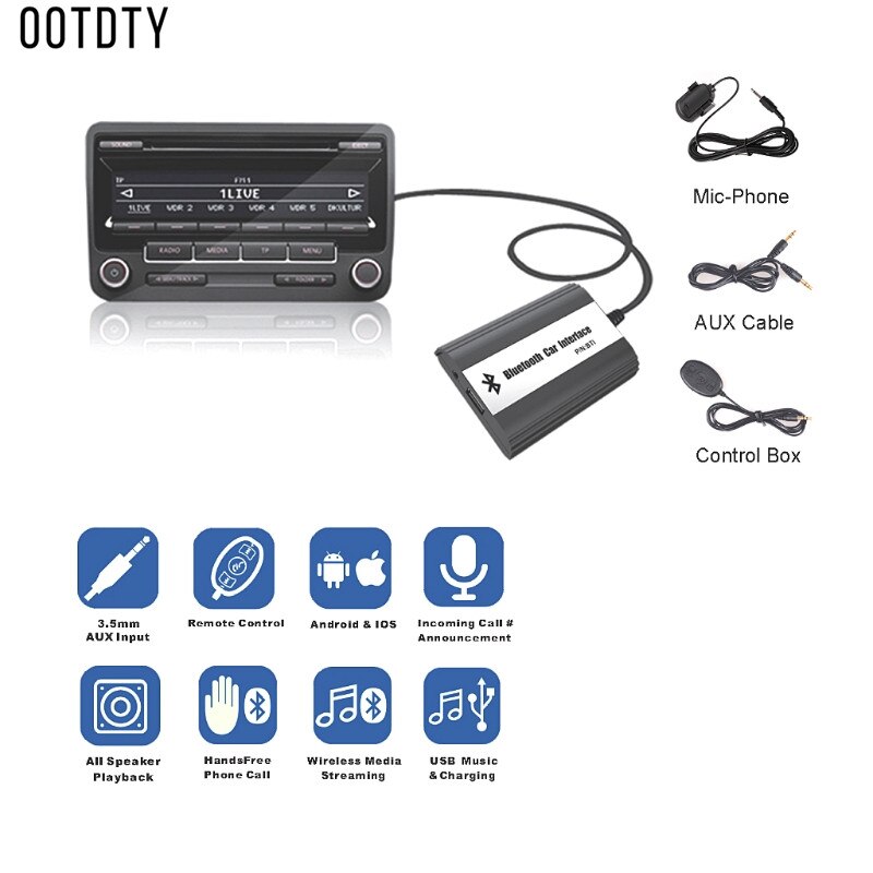 Car Bluetooth Kits MP3 Musik AUX Adapter Car Audio Interface CD Sound Für Volvo HU-serie C70 S40/60/80 V40 V70 XC70