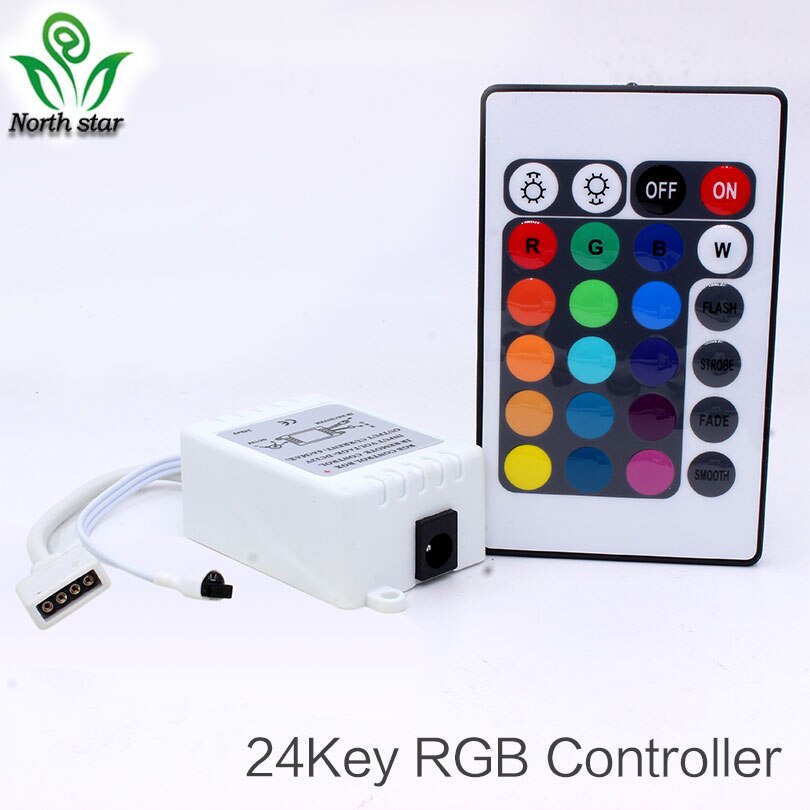 24Keys LED RGB Controller DC12V IR Remote Controller for SMD 3528 5050 RGB LED Strip Lights