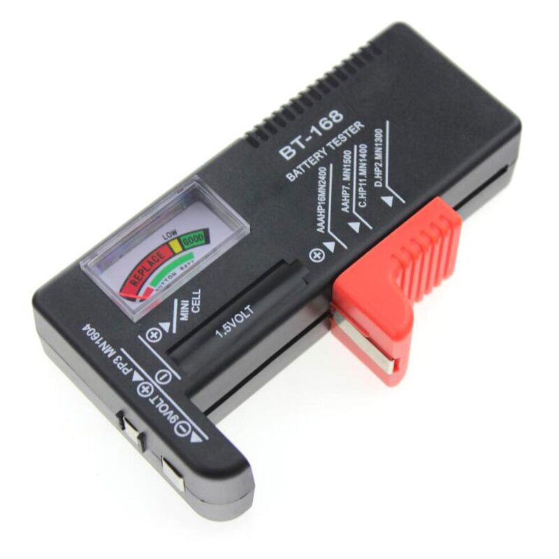 BT-168 AA/AAA/C/D/9V/1.5V batteries Universal Button Cell Battery Colour Coded Meter Indicate Volt Tester Checker BT168