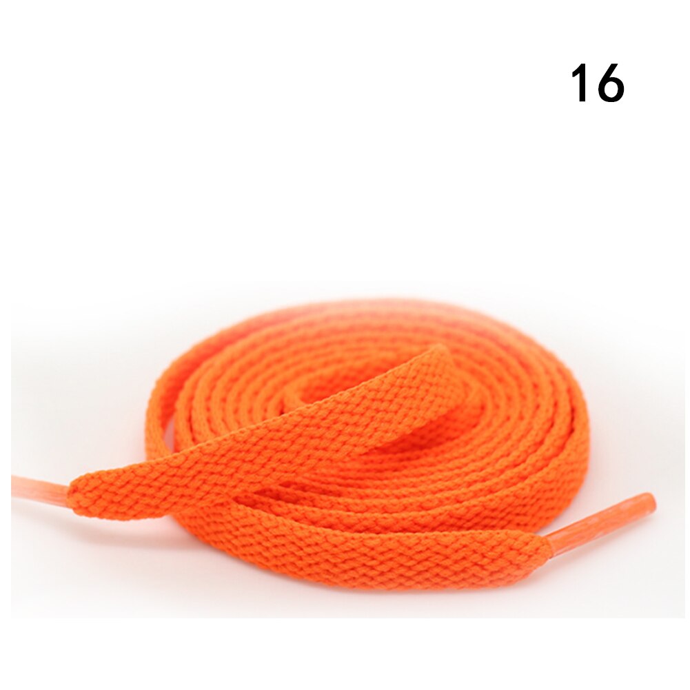 Kleurrijke Breed Van Platte Schoenveters Schoenveters Voor Sneakers Sportschoenen 24 Kleur 150Cm 1 Paar Gekleurde Wandelschoenen veters Strings: Oranje