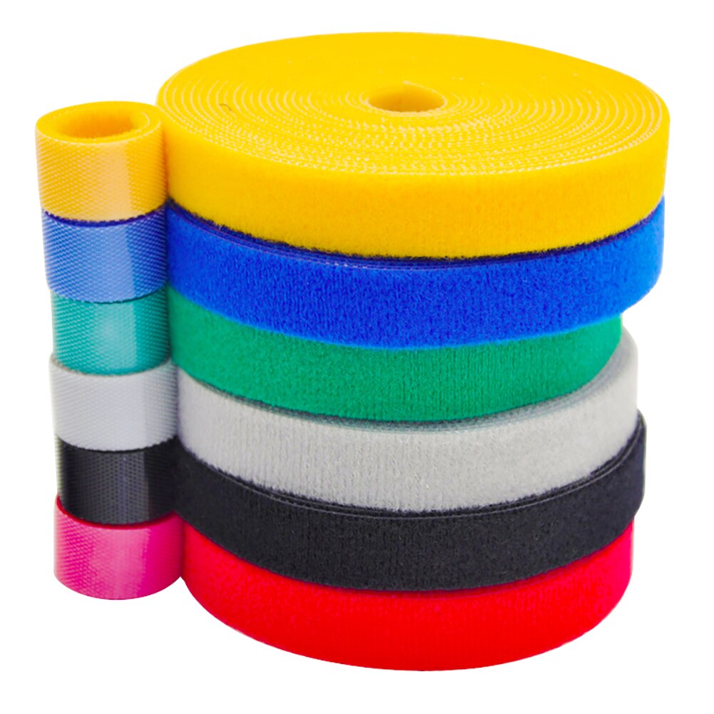 5m × 1cm Nylon Draht Veranstalter Magie Haken Kabelbinder Selbst Verschluss Band Wiederverwendbare Kabel Draht Magie binden Riemen DIY Zubehör