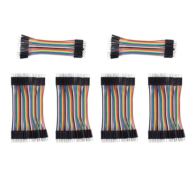 8 X 40 Pcs 10Cm Colorful Dupont Cables for Arduino Breadboard : 3X 40Pcs Male To Female Dupont Wire Jumper with 5X 40Pcs Male To