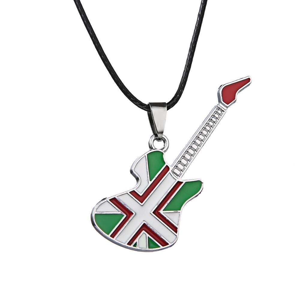 6 Designs Pendant Chains Accessories Music Jewelry instruments Choker Stainless Steel Guitar Necklaces punk rock Necklace