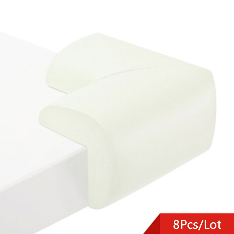 8 st/lot tjockna mjuk säkerhet baby hörn kantskydd bord barn skydd hörn skrivbord barn säkerhet barnskydd: Beige