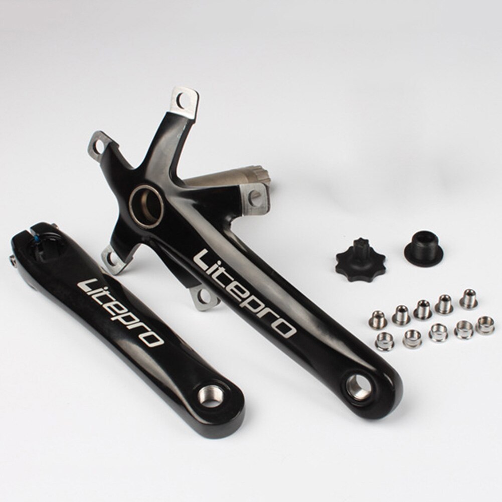 Lp Aluminium Vouwfiets Hollow Een Crank Arm Set 170Mm Bcd 130Mm Met Trapas Kit Voor Mtb bmx Racefiets Onderdelen