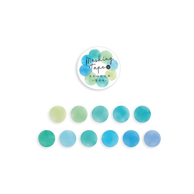 JESJELIU 14*14mm bonbon dur point couleur Washi journalerie écriture Washi ruban déco étiquette rubans de masquage faciles à déchirer: STYLE 6