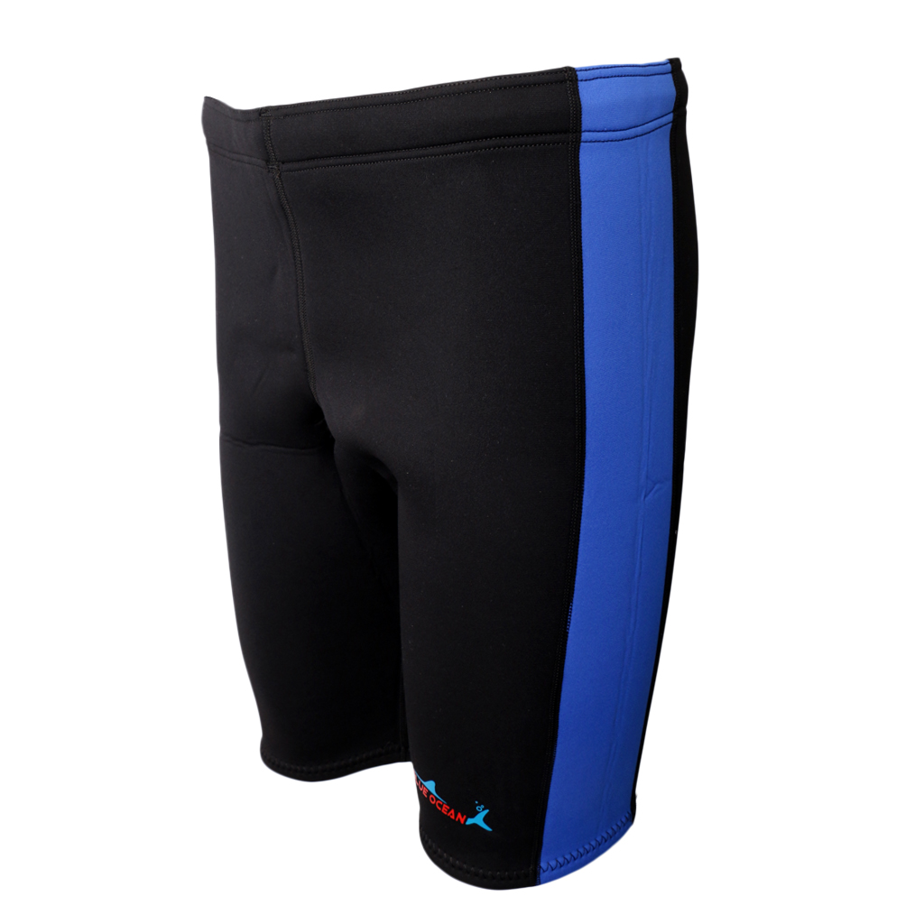 3mm Neoprene Canoe Kayak Surf Swim Cycling Wetsuit Shorts Wetsuit Shorts for Water Sports Diving: L Blue and Black