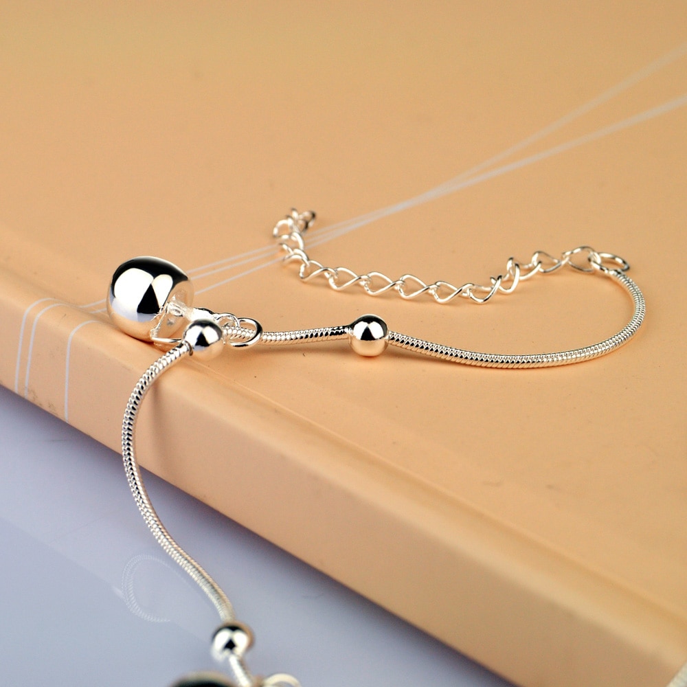 925 Sterling Silver anklets For Women Jewelry foot jewelry anklet barefoot sandals small apple Anklets