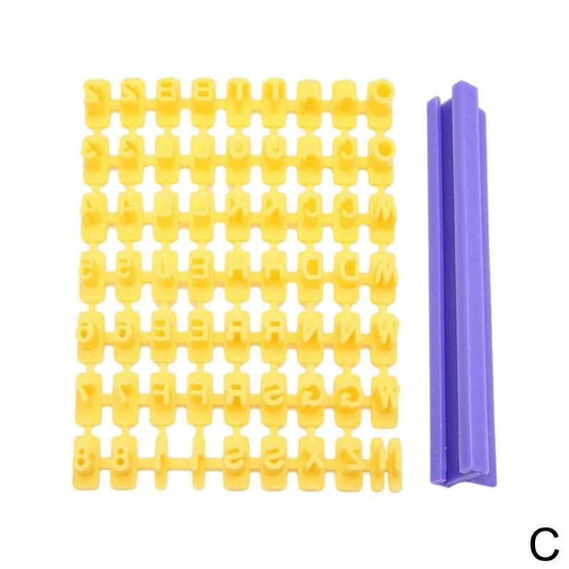 Mold Alfanumerieke Seal Diy Embossing Tool Aardewerk Tool Alfabet Nummer Brief Klei Stempel Embosser Druk Print Voor Keramische C1l9: Yellow