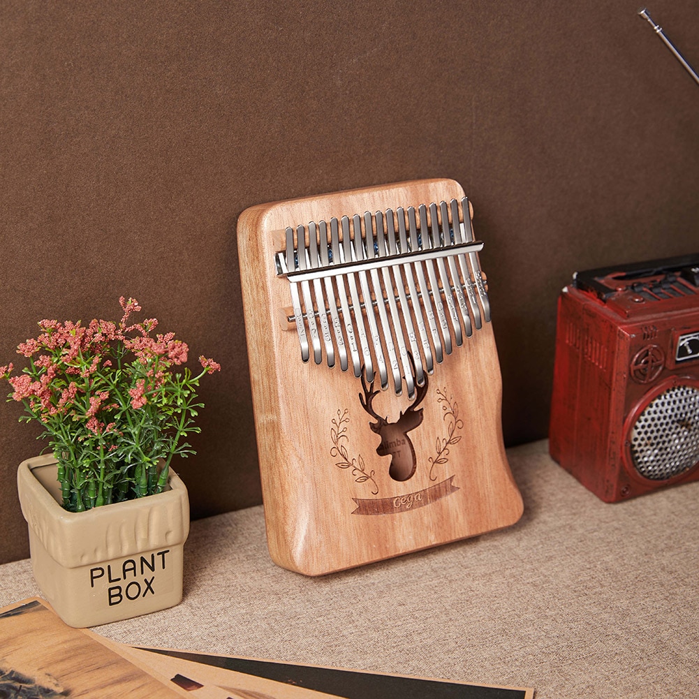 Mbira Hout Kalimba Muziekinstrument Herten Muziekinstrument 17 Toetsen Kalimba Acacia Wood Thumb Piano