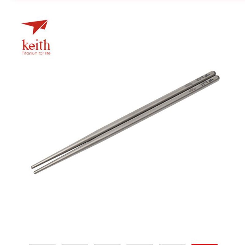 Palillos chinos para acampar, Picnic, comida de titanio, palillos chinos Ti5622 Ti5822