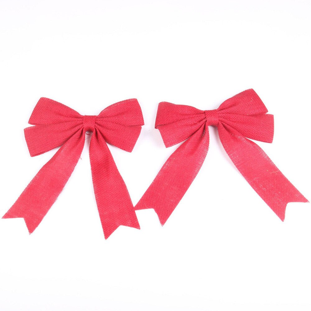 Uds.-adorno de arpillera con lazo para manualidades, lazos de yute arpillera para decoración de de Bodas de Navidad (verde): Red