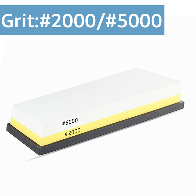 Messer Schärfen Stein Bausatz 2 Seite Schleifstein 240-8000 Streugut Honen Nassen Stein Wasserstein Antislip Basis Winkel führen Abflachung stein: 2000 5000 Streugut