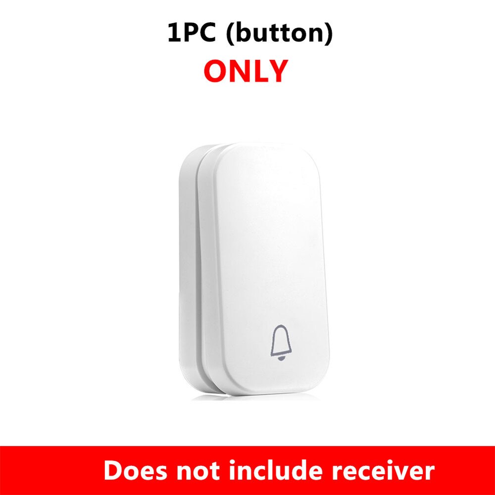 SMATRUL self powered Waterproof Wireless DoorBell Cordless Door Bell ring night light no battery EU plug home button Receiver: button only