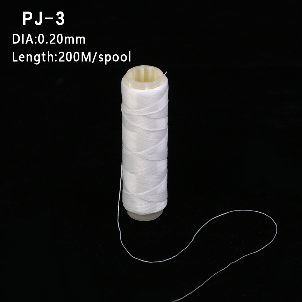 1PC High Tensile PE Nylon Fishing Line Elastic Thread Spool Invisible Wire Polyester Bait String Monofilament Strong Rope Cord: 200M PJ-3