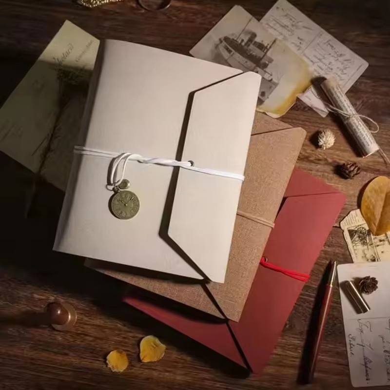 Álbum de Fotos de Gran Capacidad con Cubierta de Cuero de Color Sólido, para Scrapbooking, Adhesivos, Tarjetas Fotográficas, DIY, para Viajes