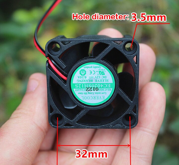 Miniature Fan DC 6V-12V 9V 1.7W 40mm Brushless Fan Chassis Cooling Exhaust Fan High Air Volume Square 4cm Fan