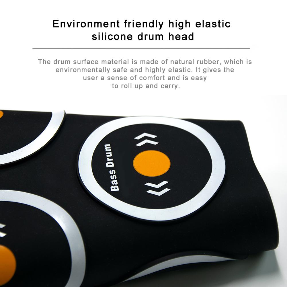 Electronic Drum Set Roll Up Drum Practice Pad Midi Drum Kit With Headphone Jack Built-in Speaker Drum Pedals Great Birth