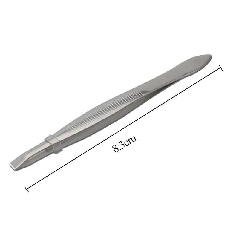 Pinza de acero inoxidable para depilación de cejas, pinzas de maquillaje para eliminar el vello facial
