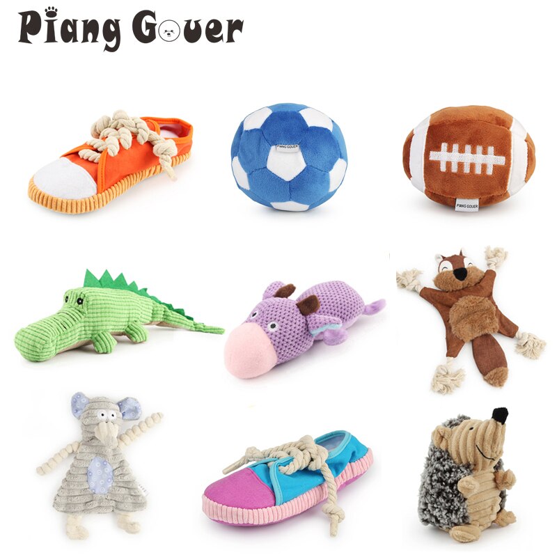 Small Dog Toy Rabbit Plush Pet Toy Hedgehog Puppy Sound Squeak Soft Toys For Dog Play