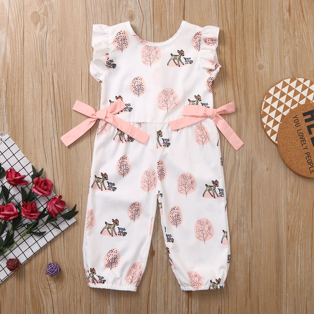 Baby Meisjes Romper Pasgeboren Baby Kleding Baby Baby Meisje Jongen Boog Cartoon Herten Romper Jumpsuit Kleding Outfits Baby Kleding