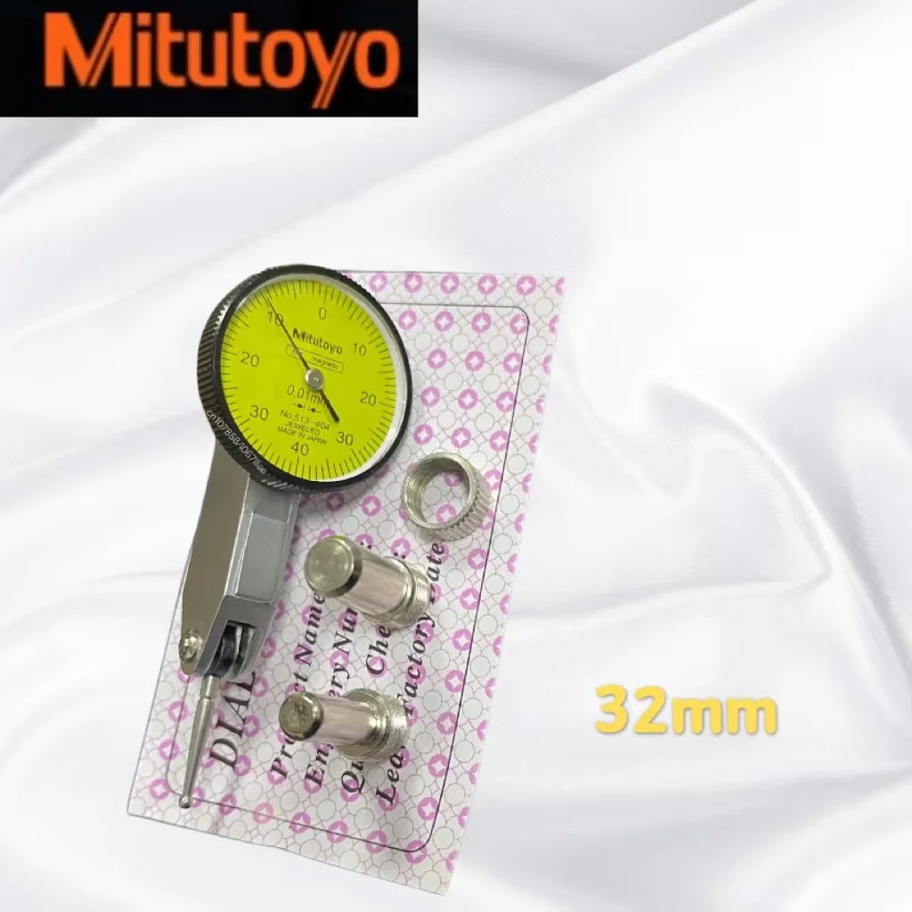 Mitutoyo 32mm 38mm indicateur à cadran levier analogique jauge à cadran No.513-404 précision Stable 0.01 plage 0-0.8mm diamètre outils de mesure: WHITE