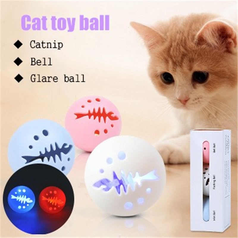 3 stks/partij kat speelgoed Kat mint Bal/Sound Bell/Glow Bal Grappige kat ballcat toycat