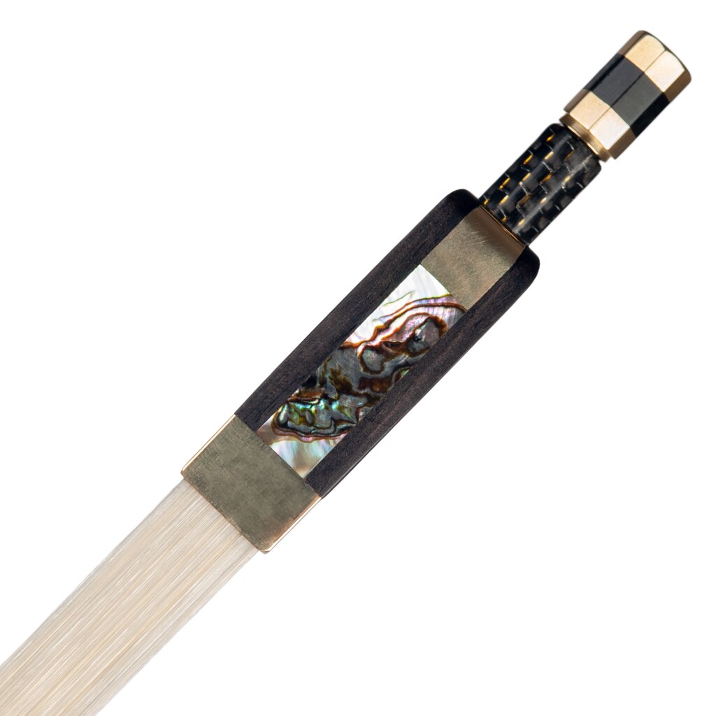 Master 4/4 Cello Bow Carbon Fiber Bow Golden Silk Braided Carbon Fiber Stick Round Stick AAA Grade Horsehair Fast Response