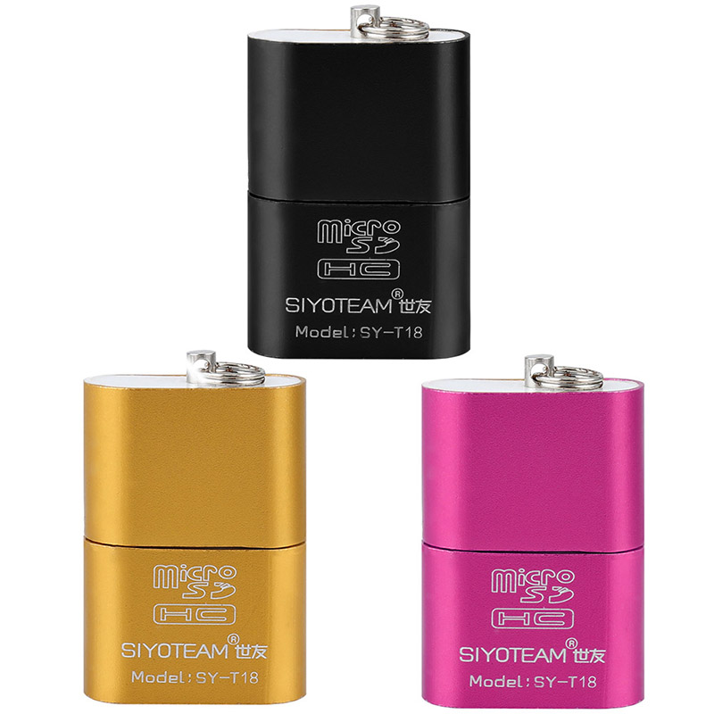 Draagbare Mini USB 2.0 Micro SD TF T-Flash Memory Card Reader Adapter Flash Drive SD Flash Memory