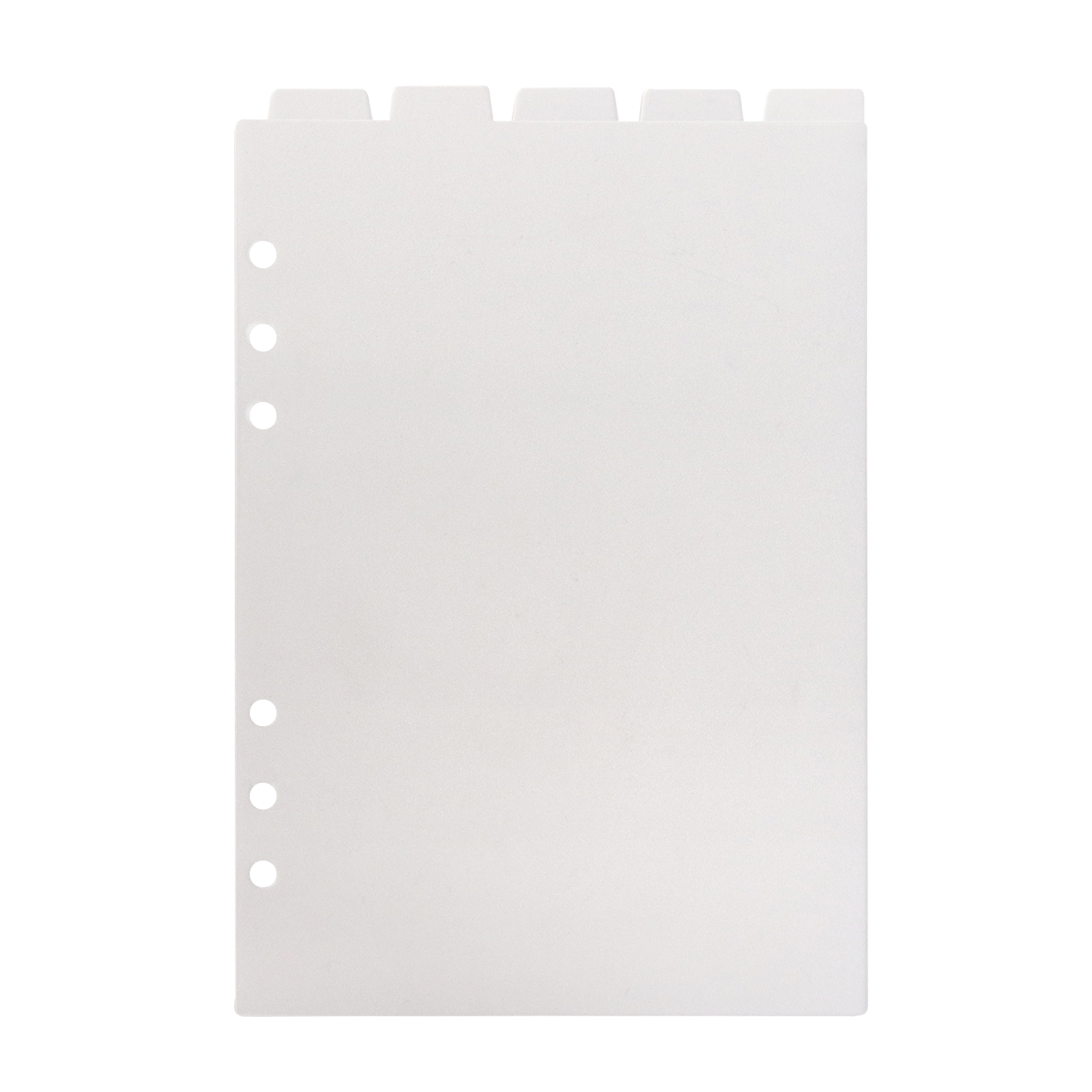 Sharkbang-separador de páginas para cuaderno, separador de índice de carpeta en espiral transparente, 6 agujeros, A5, A6, novedad