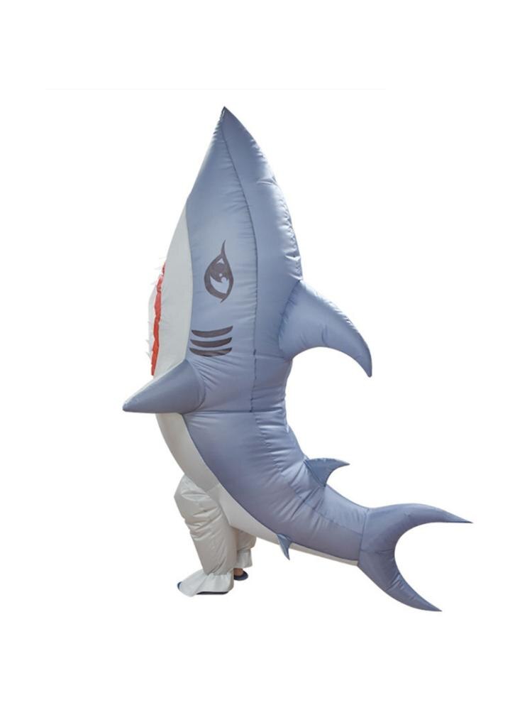 Muñeca de dibujos animados tiburón azul juego de disfraz inflable vestido de fantasía Halloween mono Cosplay traje festiva diversión decorar