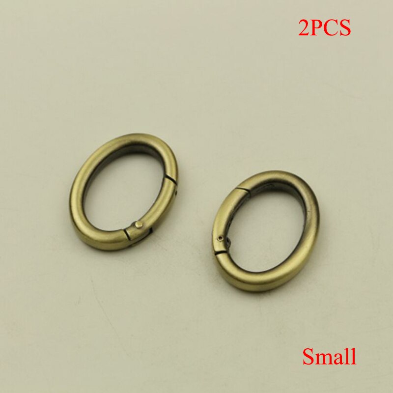 2 stk metallport fjær oval ringe spenner klips karabiner vesker håndveske krok lærveske stropp spenne karabinkrok bag tilbehør: Eldgamle feie s
