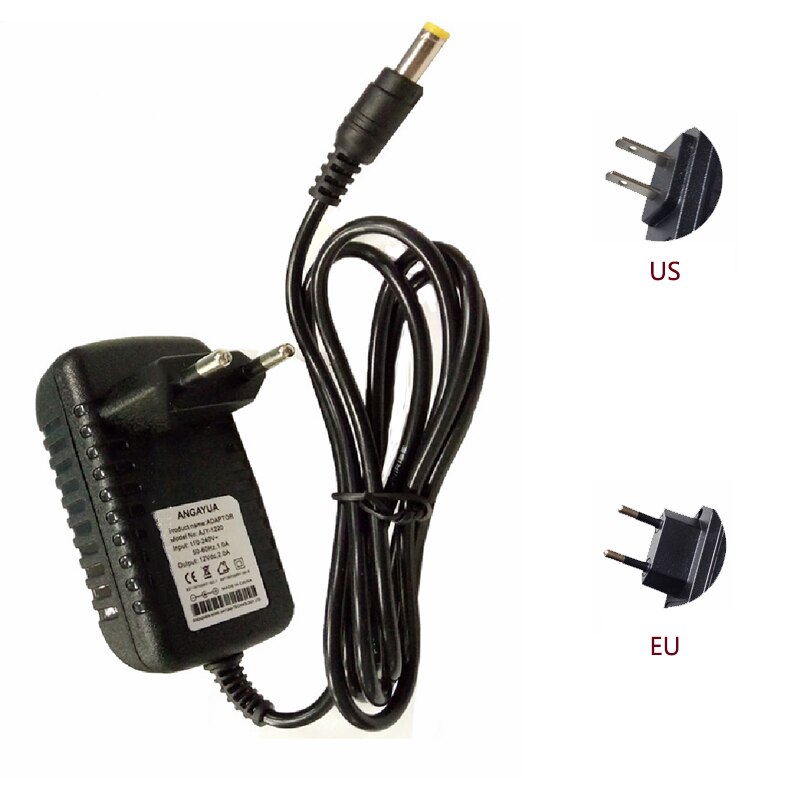 EU US Plug Transformator Driver AC100-240V Naar DC 12 V 2A LED Voeding + 1 pcs Vrouwelijke Connector Voor LED Strip