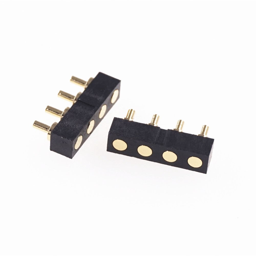 5 pcs Male Spring Loaded Pogo pin header Female Target Connector Mate 2.54mm Pitch 2 3 4 5 6 7 Positions Through Hole PCB: 4 Pin Female
