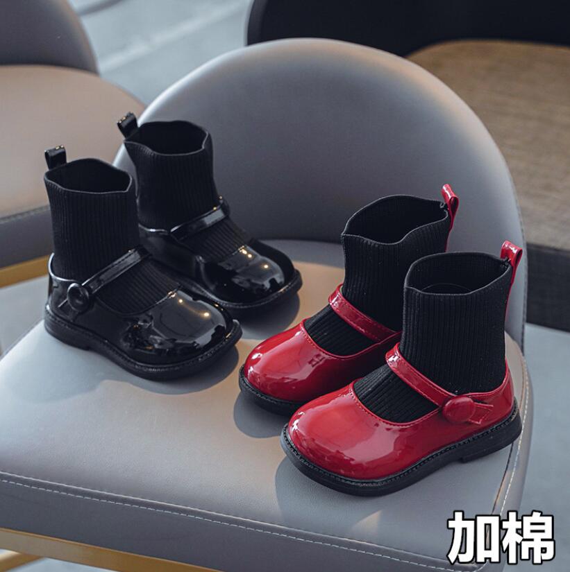 Crianças meninos botas crianças tênis de couro martin botas para meninas borracha anti deslizamento neve bota moda inverno sapatos da criança bota