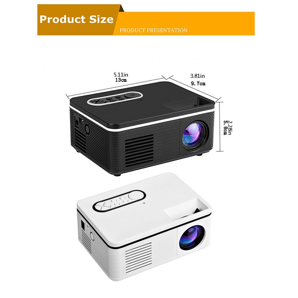 Hd Led Portable Mini projecteur vidéo pour Home cinéma jeu film cinéma projecteur 1080P projecteur Au Plug