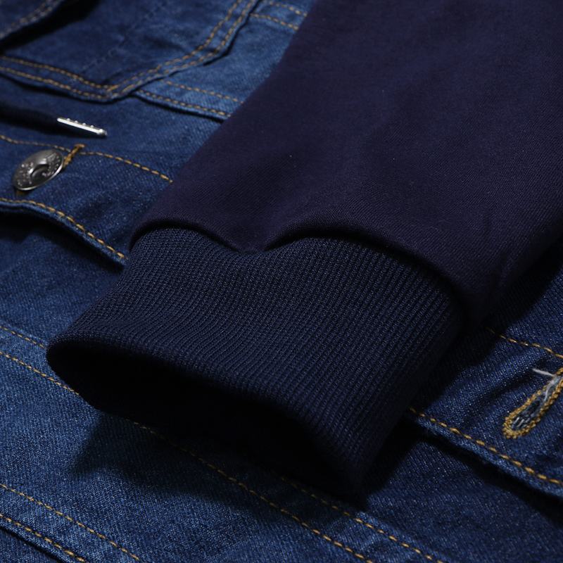 Chaqueta vaquera con capucha para hombre, ropa de abrigo informal vintage para hombre, para hombre,