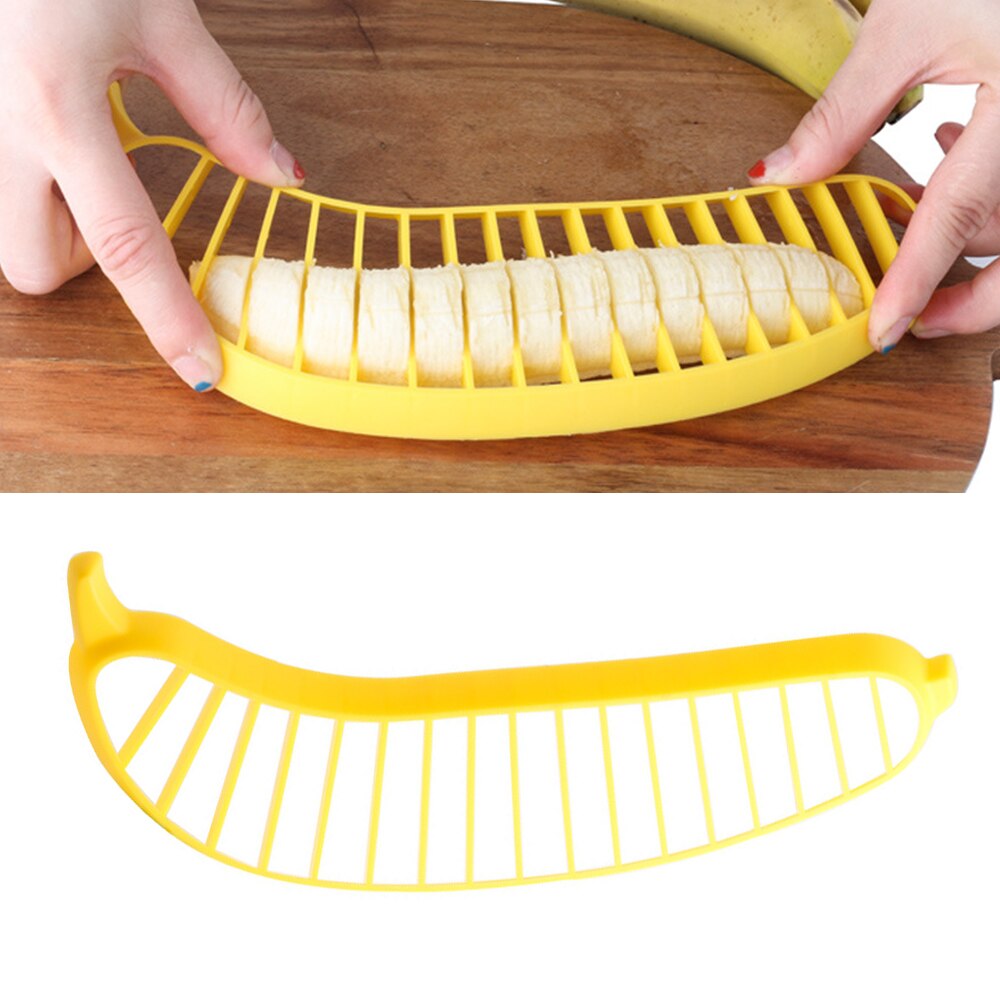 Plastic Banana Slicer Cutter Fruit Vegetable Cutting Tool Salad Maker Slicer Grater Tools Practical Fruit Cutter Kitchen Gadget