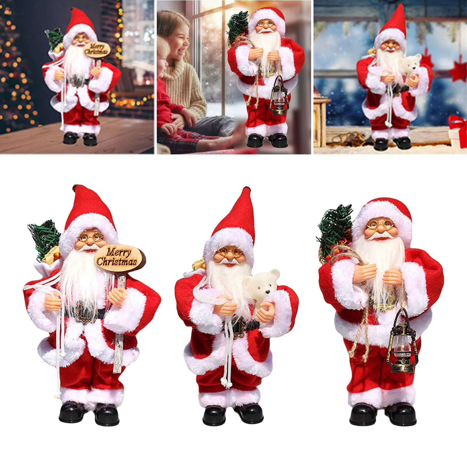 Electric Music Santa Claus Doll Singing Novelty for Christmas Party Children
