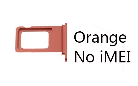 6 Kleuren Voor Iphone Xr Double/Single Sim-kaart Lade Voor Iphone Xr + Gratis Sim Kaart Pin: XR Single Orange