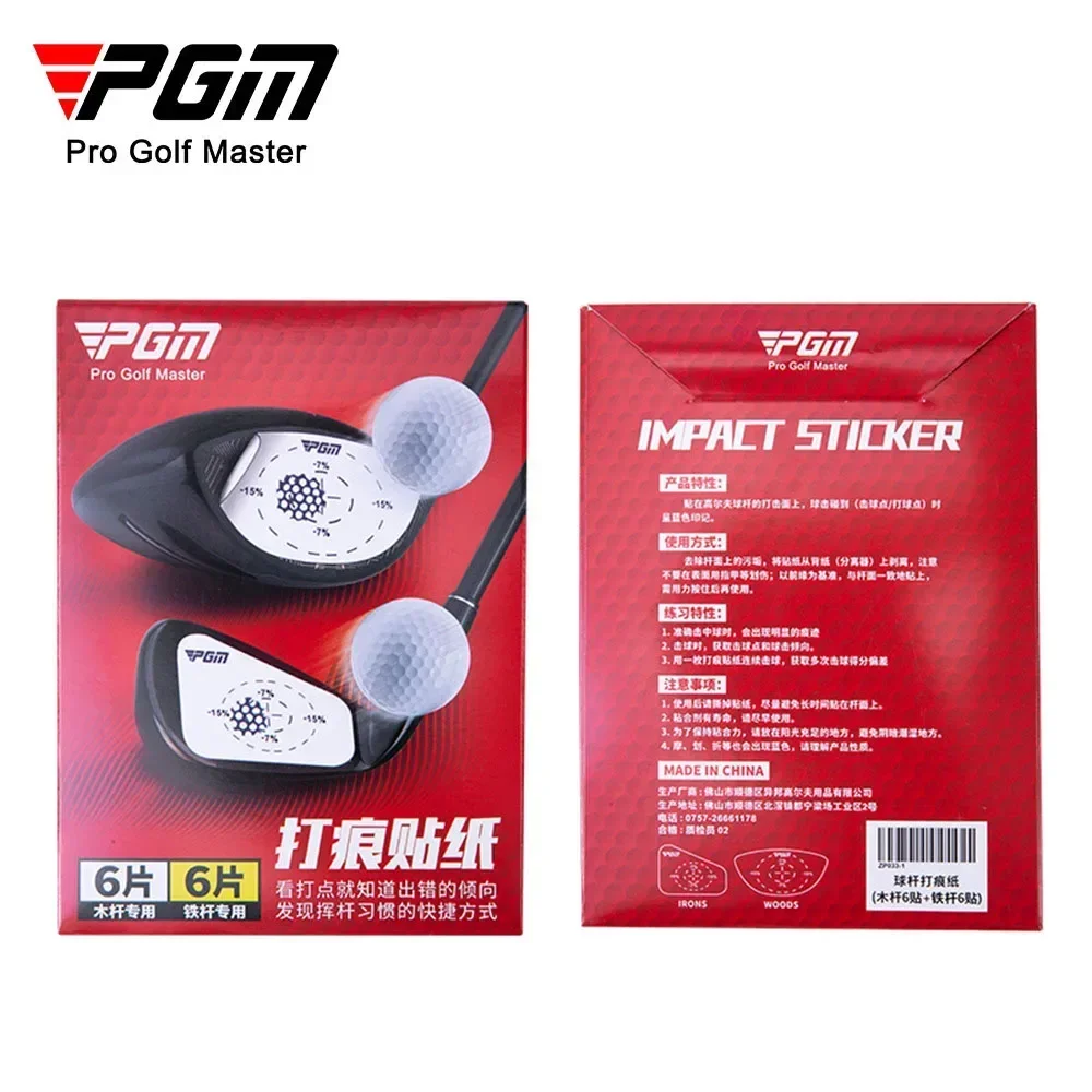 Golf Impact Aufkleber, Golfschläger Hit Paper, Golfballstempel, Swing Practice Training Assist Impact Aufkleber, 6 Schlägeretiketten pro Packung