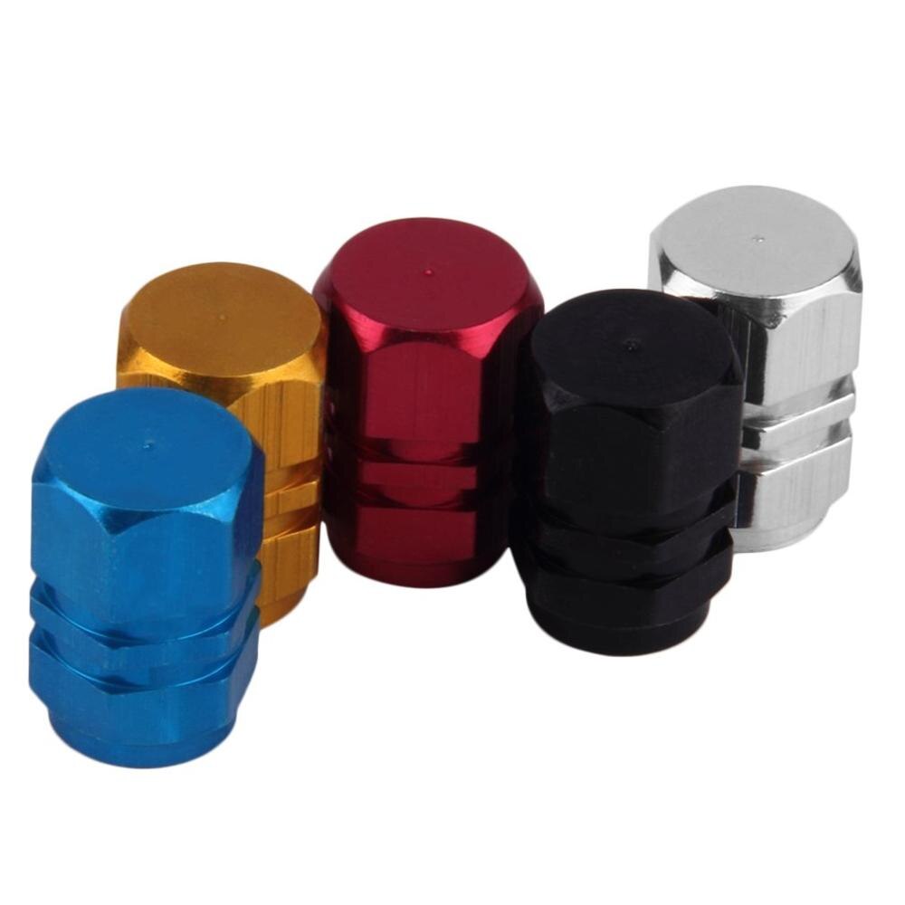 4Pcs/Set Tire Valve Stem Caps Theftproof Aluminum Car Wheel Tires Valves Tyre Stem Air valve Caps Airtight Cove Levert 5 Colors