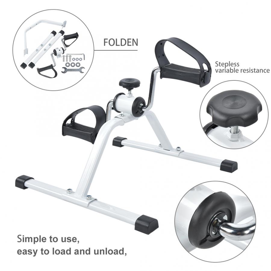 Indoor Mini Fitness Bike Steel Steppers Leg Trainer Upper&Lower Limb Exerciser Rehabilitation Training Practicing Equipment