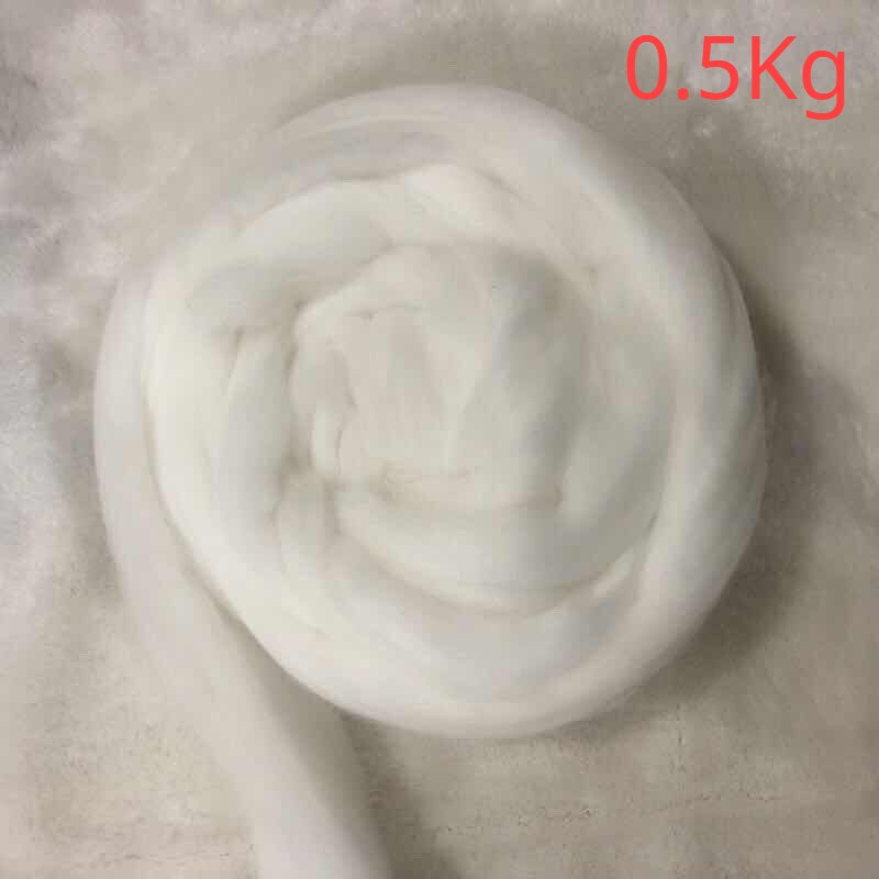 1Kg Dikke Geïmiteerd Wol Naald Dikke Wollen Draad Super Dikke 8Cm Draad Hand-Gebreide Wollen Deken: white-0.5KG