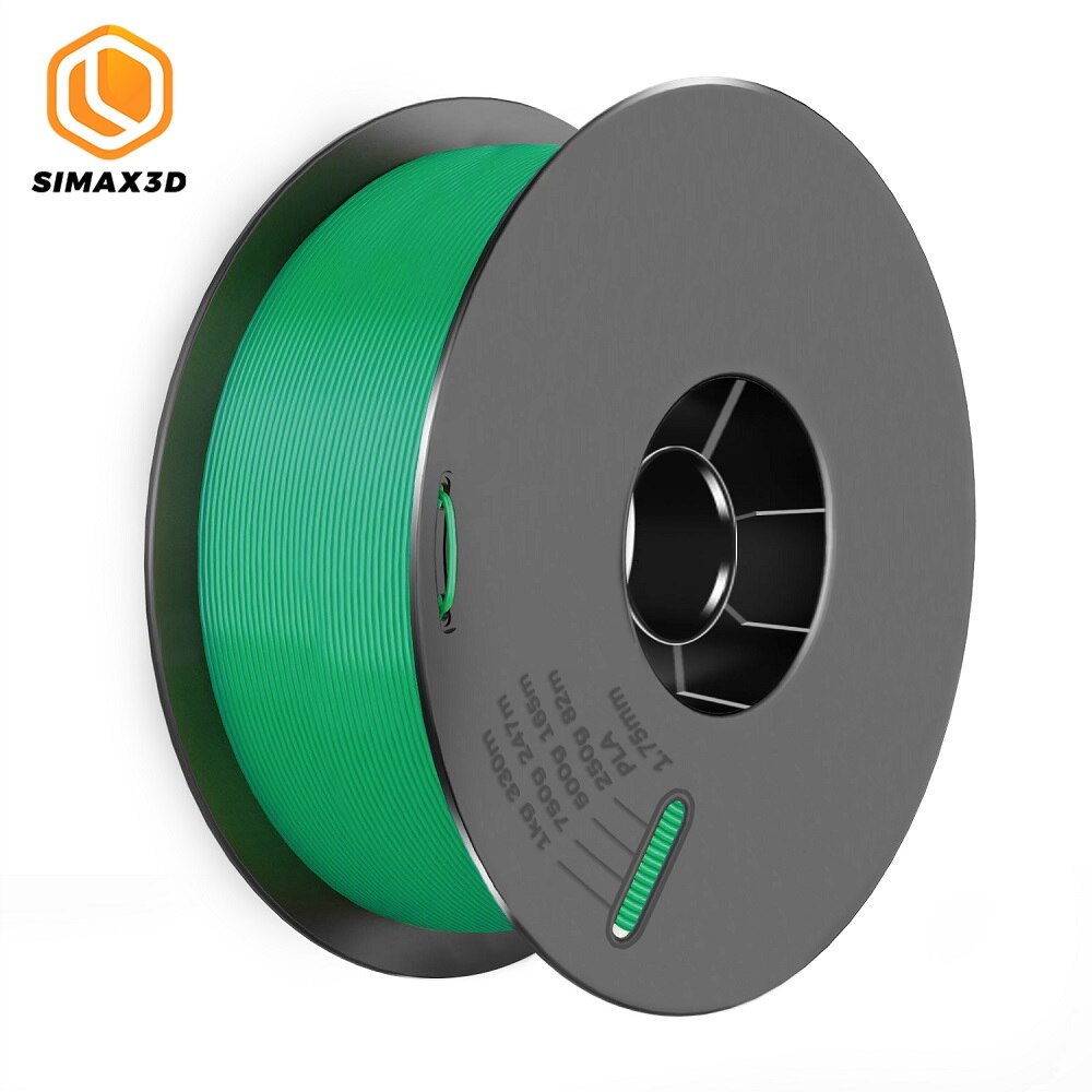 SIMAX3D 1.75mm PLA filament consumables 3D printer parts extruded plastic spool mpressora with all biodegradable resin: PLA green