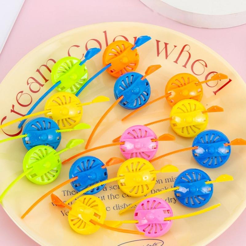 10 Pack Miniature Adorable Multicolored Spinning Top Toy Classic Reminiscent Gyro Play Interactive Duel Game Toys
